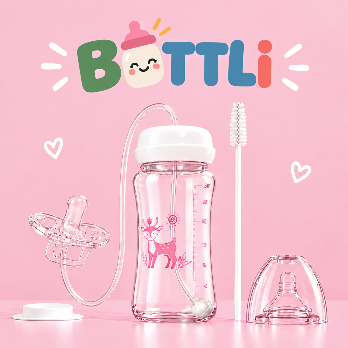 BOTTLi 3-in-1 Hands-Free Baby Feeding Bottle
